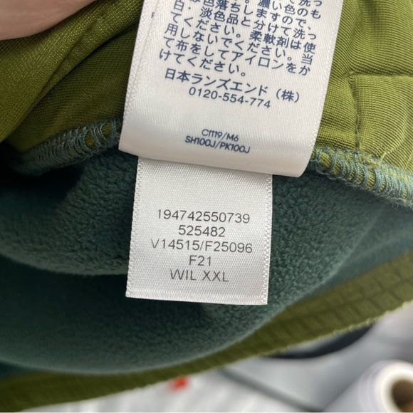 Lands’ end grid fleece vest green Sz 2XL - Picture 9 of 9